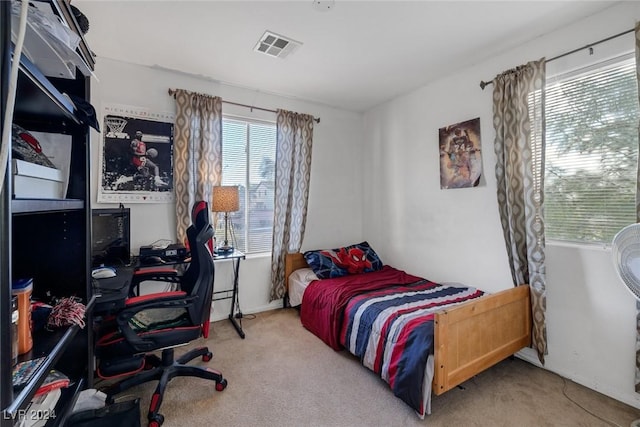 view of carpeted bedroom