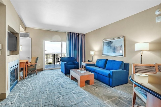 view of carpeted living room