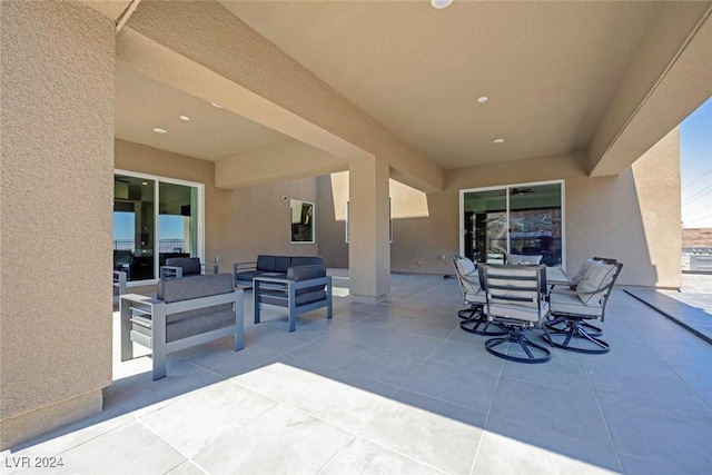 view of patio with an outdoor hangout area