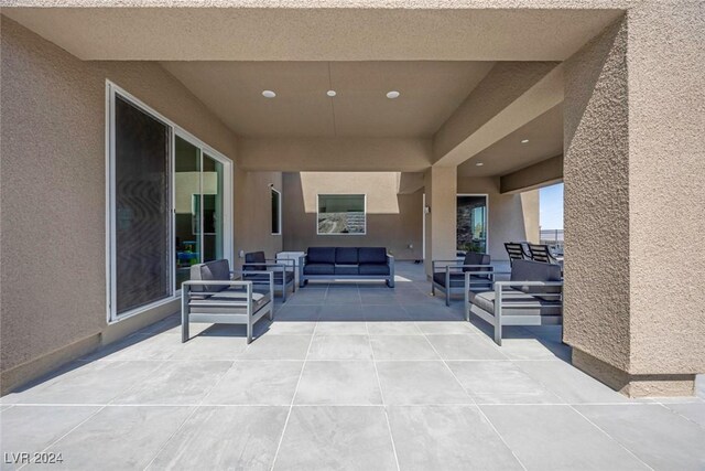 view of patio featuring an outdoor hangout area