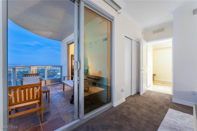 balcony featuring visible vents
