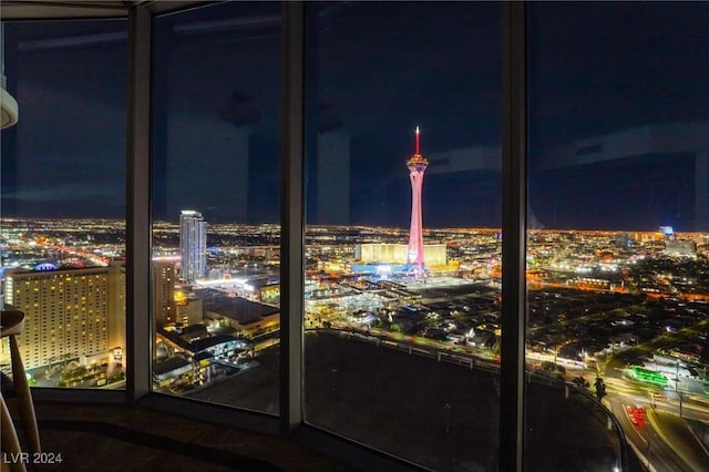 water view with a view of city lights