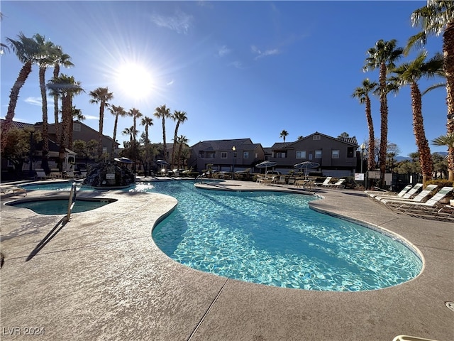 view of pool with a patio
