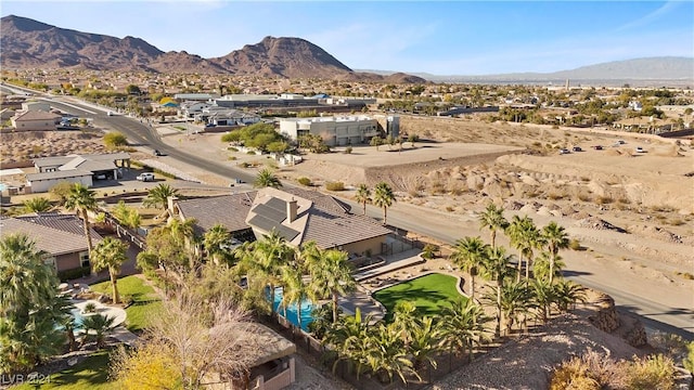 aerial view featuring a mountain view