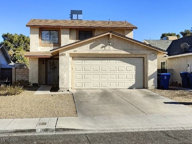 view of front of house featuring a garage