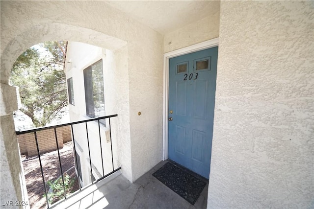 view of doorway to property