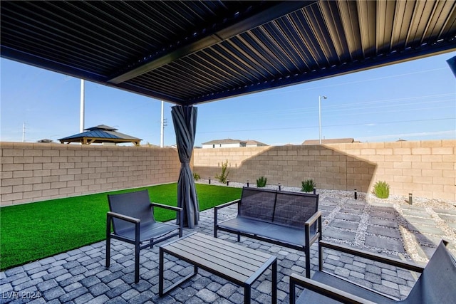 view of patio / terrace with an outdoor hangout area