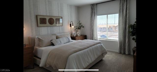 view of carpeted bedroom