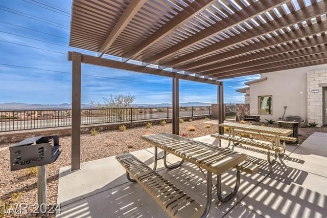 view of patio / terrace with a pergola