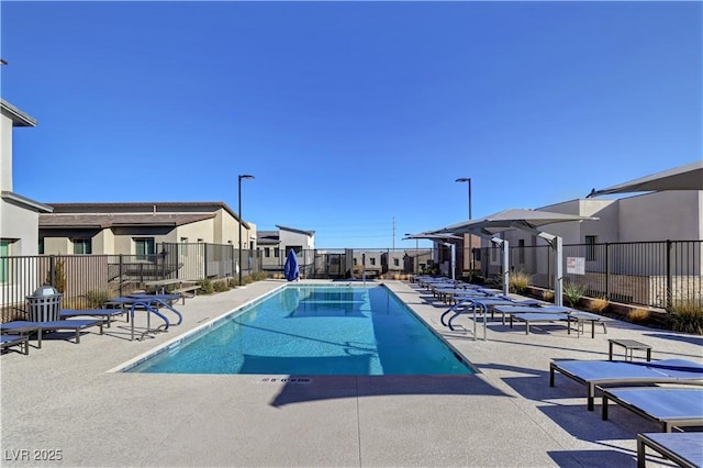 view of pool with a patio