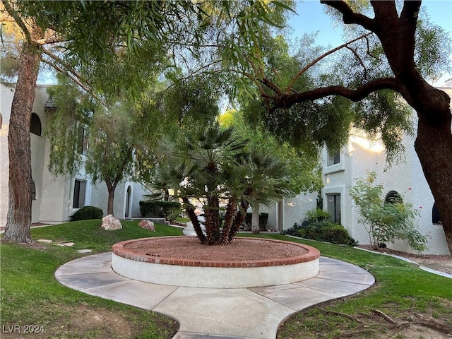 view of community featuring a lawn