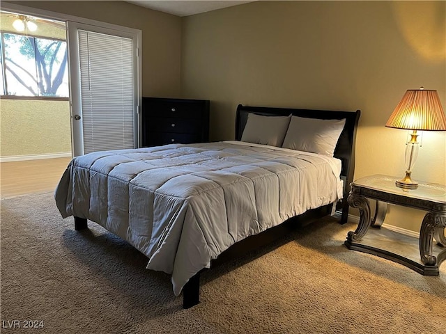 view of carpeted bedroom