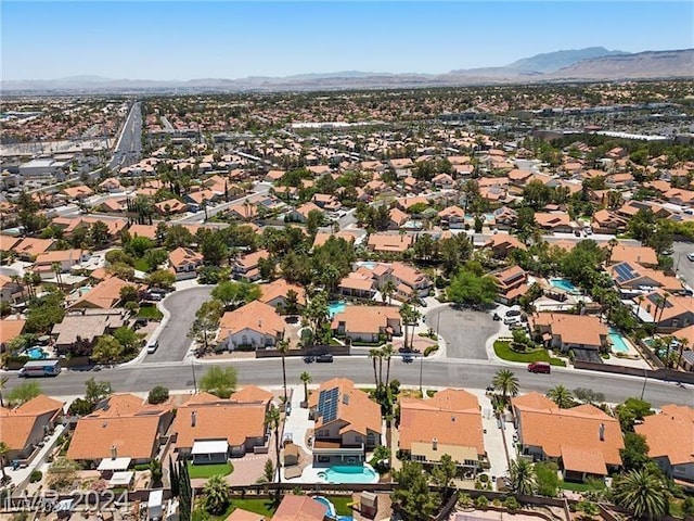 aerial view featuring a mountain view