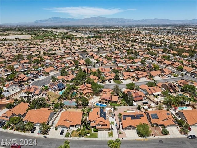 aerial view featuring a mountain view