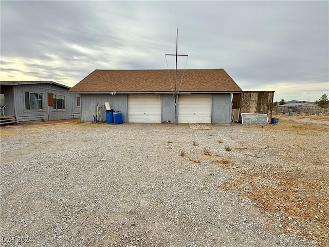 view of home's exterior with a garage