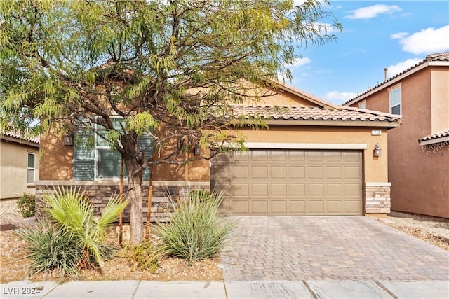 view of front of home featuring a garage