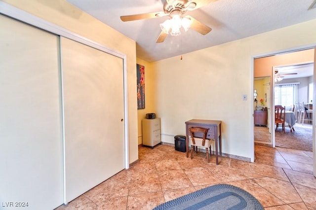 interior space with light tile patterned floors