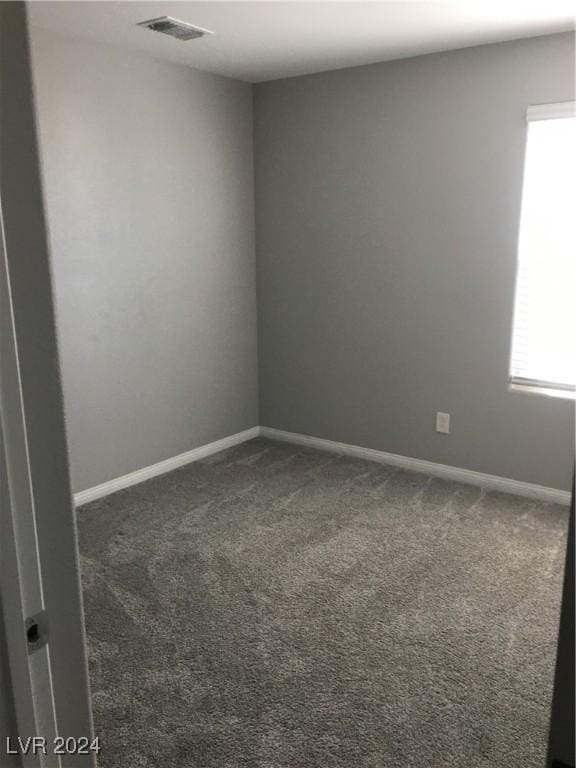 carpeted spare room featuring a wealth of natural light