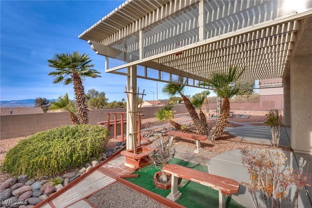 view of patio / terrace with a pergola