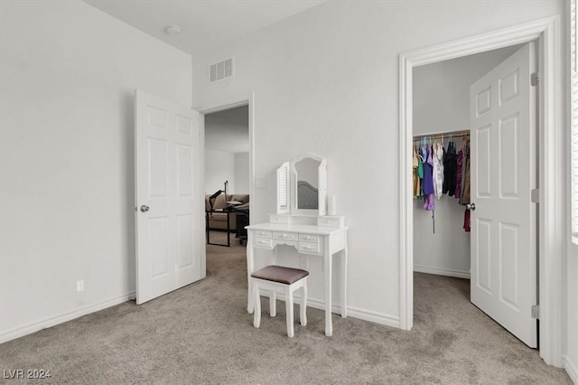 interior space with a closet