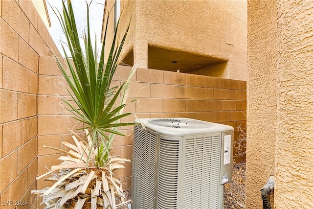 exterior details featuring central AC unit