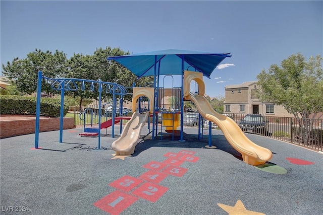 view of jungle gym