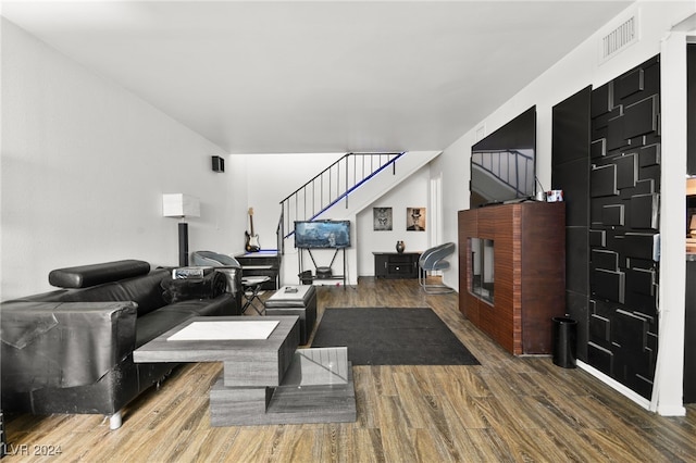 living room featuring hardwood / wood-style floors