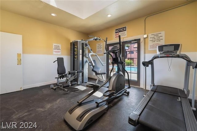 view of exercise room