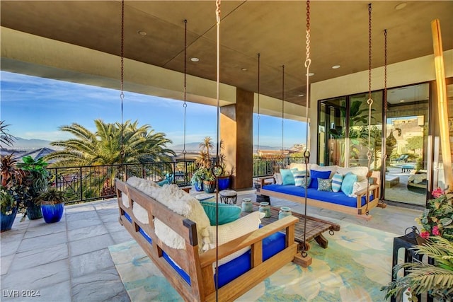 view of patio with an outdoor living space