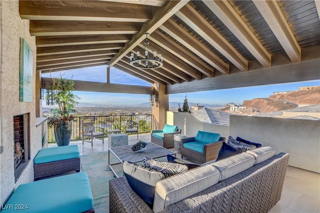 view of patio with an outdoor hangout area