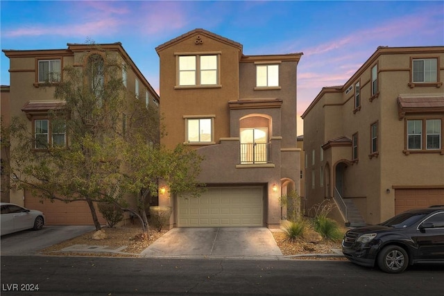 view of front of home featuring a garage