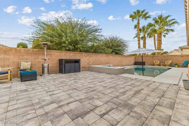 view of pool with a patio