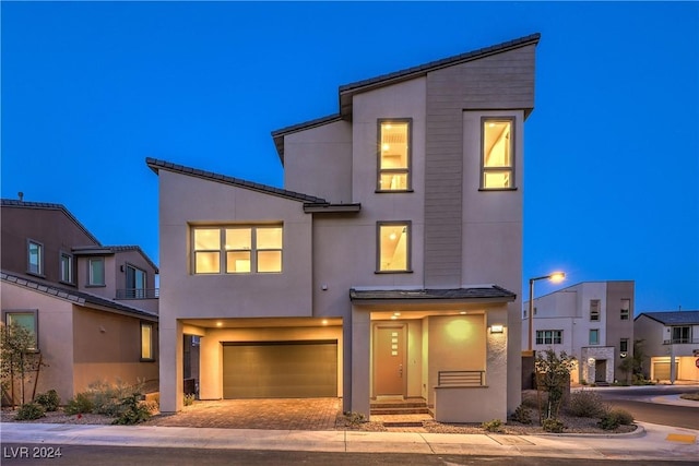 modern home with a garage