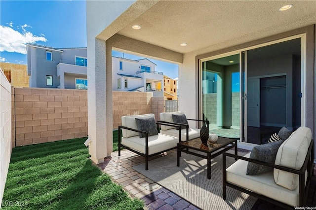 view of patio / terrace featuring outdoor lounge area