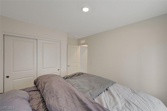 bedroom featuring a closet