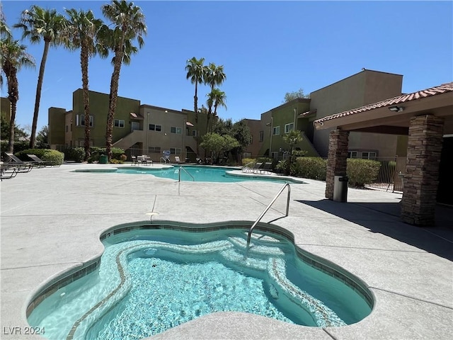 view of pool with a patio