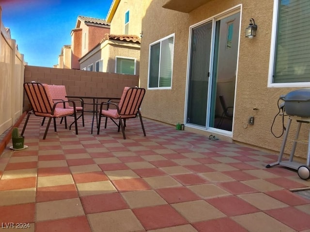 view of patio with grilling area