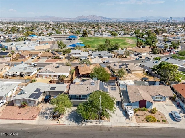 bird's eye view featuring a mountain view