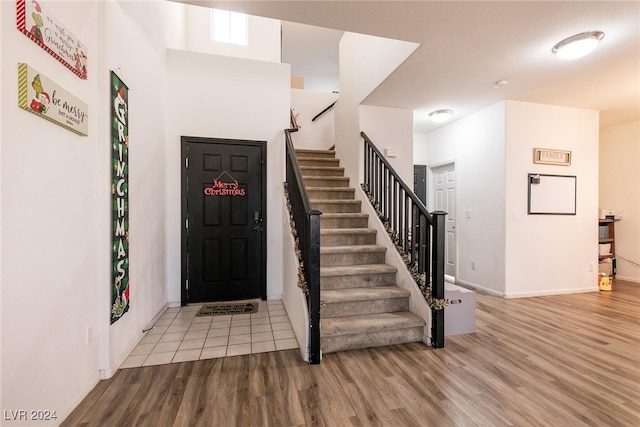 entryway featuring light hardwood / wood-style floors