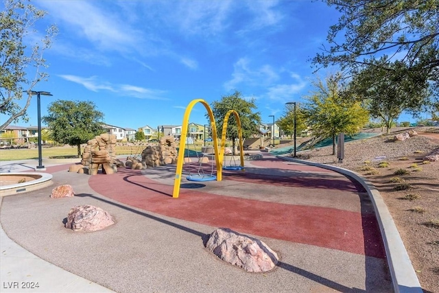 view of jungle gym