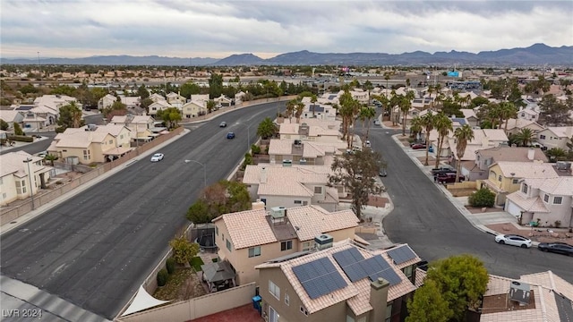 bird's eye view featuring a mountain view