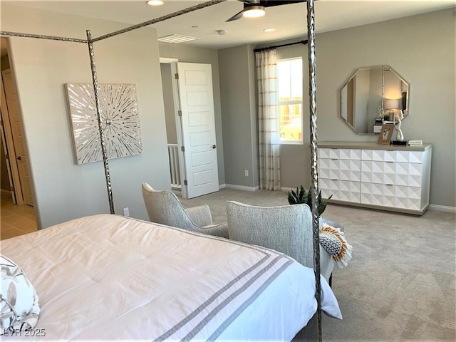 view of carpeted bedroom