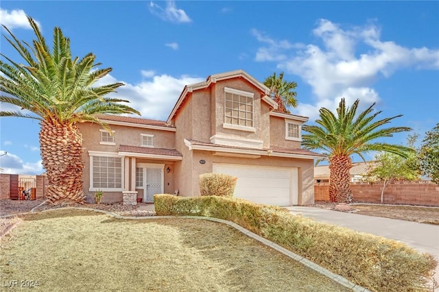 view of front of house featuring a garage