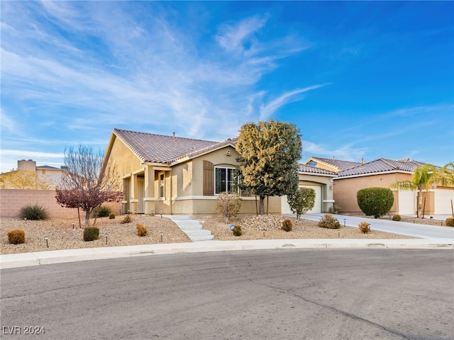 view of front of home featuring a garage