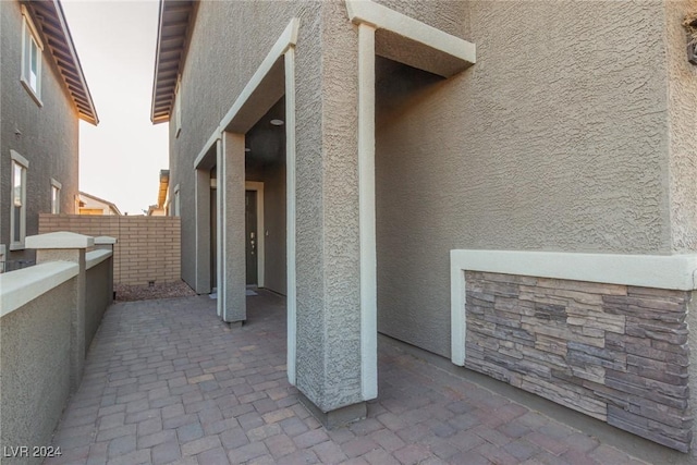 view of patio with fence