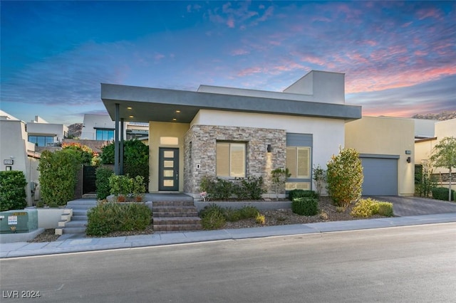 modern home with a garage