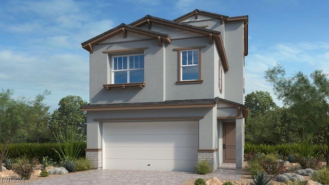 view of front facade featuring a garage