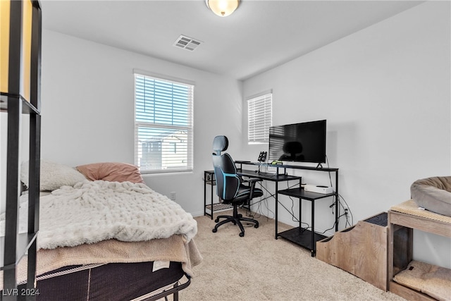 bedroom featuring carpet