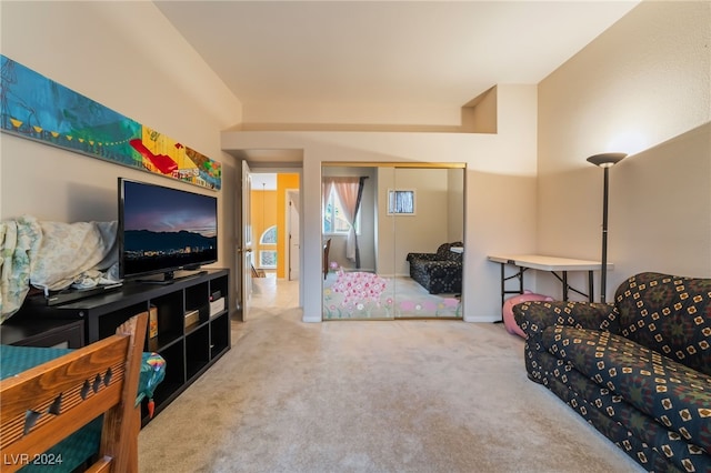 view of carpeted living room