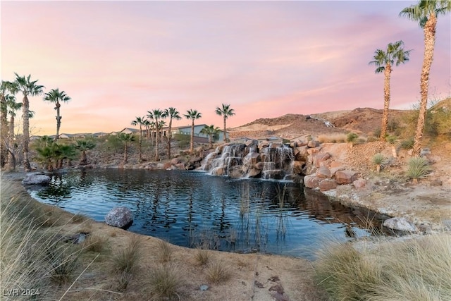 property view of water featuring a mountain view